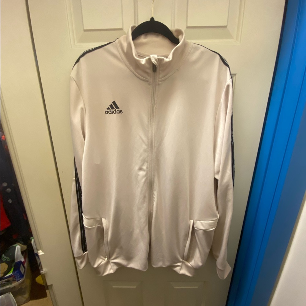 Adidas “The Brand With the 3 Stripes” Tape Track Jacket